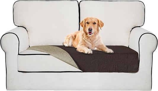 Easy-Going Waterproof Dog Bed Cover Reversible Leak Proof Pet Blanket Replacement Mat for Furniture Washable Couch Cover Sofa Cover for Dogs Cat(40x50 Inch, Chocolate/Beige)