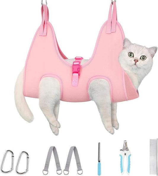 Supet Dog Grooming Hammock, Helpful Hammock for Nail Trim, Restraint Sling for Nail Clipping, Cat Grooming Hammock for Dog Pet to Nail Trimming