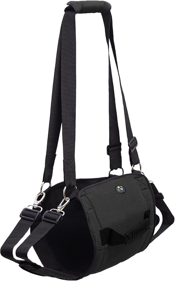 Dog Carry Sling, Emergency Backpack Pet Legs Support & Rehabilitation Dog Lift Harness for Nail Trimming, Dog Carrier for Senior Dogs Joint Injuries, Arthritis, Up and Down Stairs(XL, Black)