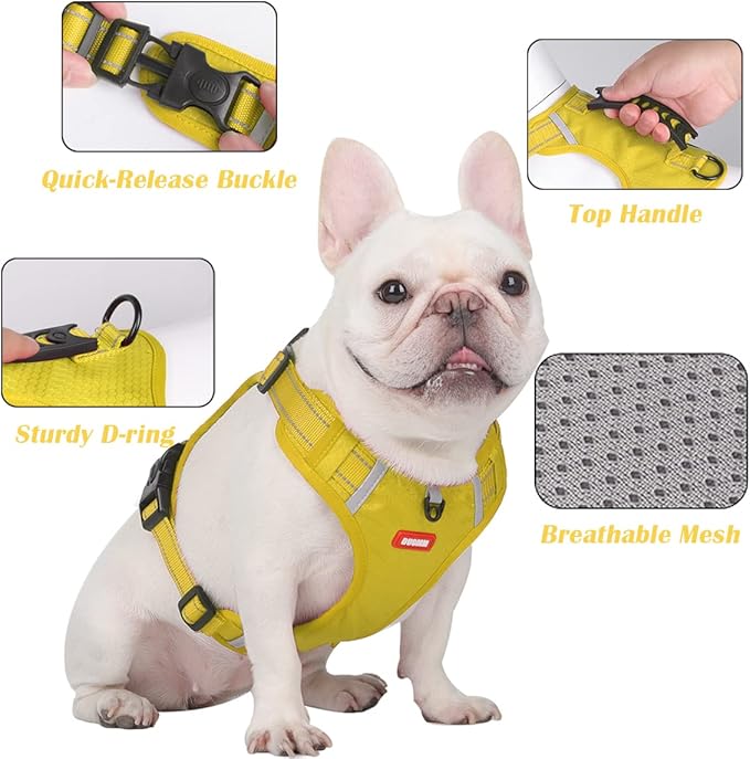 No Pull Dog Harness Reflective No Choke Pet Padded Vest Harness for Small Medium Large Dogs,Breathable Heavy Duty Dog Walking Harness with Easy Control Handle for Outdoor Training Running