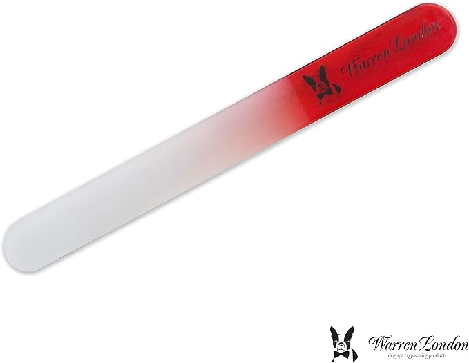 Warren London Glass Dog Nail File for Dogs- Sandblasted Glass Dog Nail Filer for Dogs- Best Dog File for Nails in Dog Claw Care