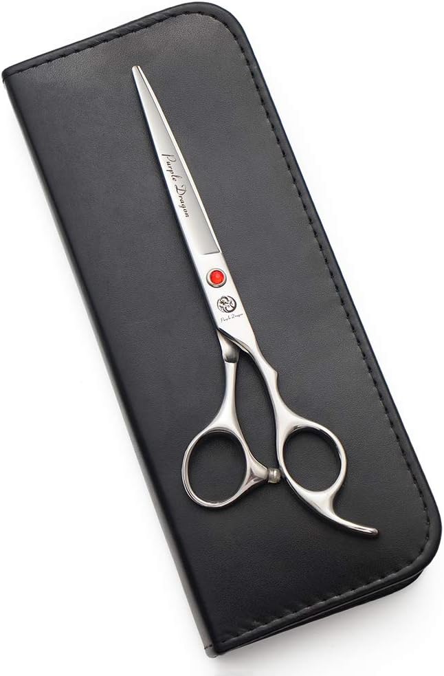Purple Dragon 4“/5"/5.5"/6"/6.5"/7"/7.5"/8"/9"/10" Sharp Edge Salon Hair Cutting Shears - Pet/Dog Grooming Scissors with Bag - Perfect for Barber or Pet Groomer
