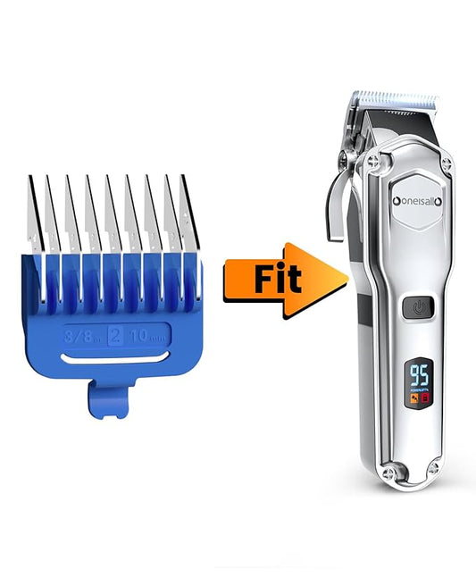 oneisall 10 mm blue metal combs for dog clippers for Grooming for Thick Heavy Coats
