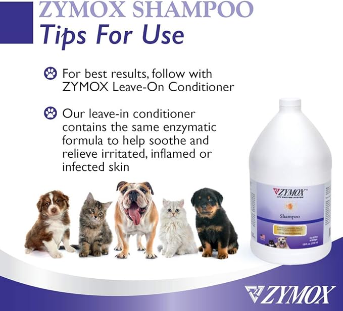 Zymox Shampoo for Dogs and Cats with Vitamin D, 1 Gallon