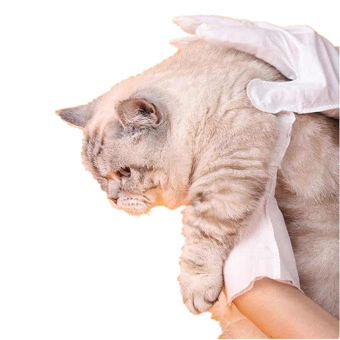 Pet Grooming Glove - Gentle Deshedding Brush Glove, Pet Bathing Wipes - Enhanced Five Finger Design - Daily Care and Traveling - Perfect for Dog & Cat with Long & Short Fur(14pcs/2-Pack)