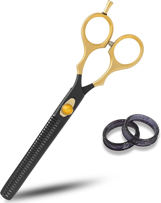 Dog Grooming Scissor,7” Professional Thinning Shear for Dogs with 34 Teeth, Japanese Stainless Steel, Blender Scissors for Dogs, Cats and other Pets with Adjustable Screw