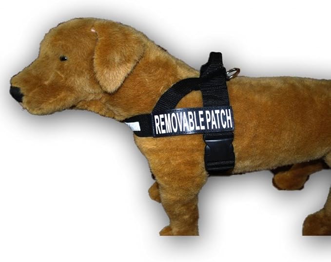 Blind Dog Nylon Strap Service Dog Harness No Pull Guide Assistance Comes with 2 Reflective Blind Dog Removable Patches. Please Measure Your Dog Before Ordering.