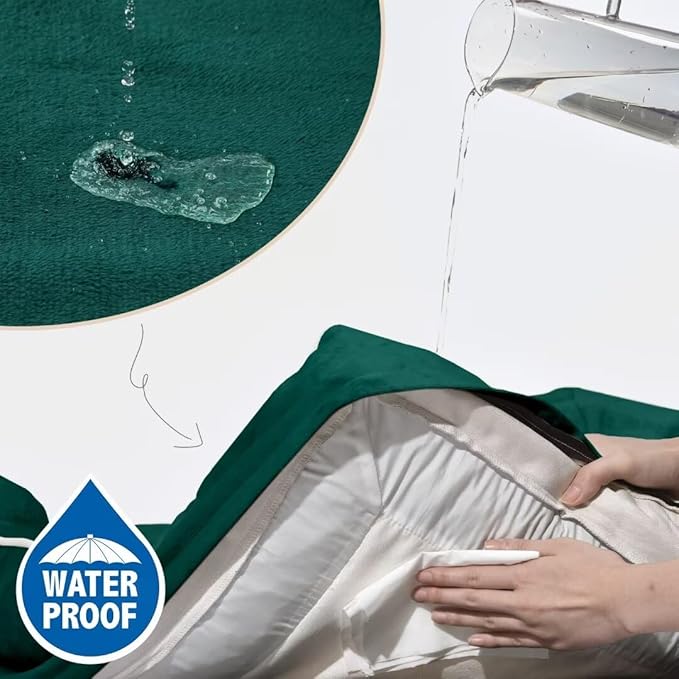 XL Orthopedic Dog Beds, Waterproof Dog Bed, Extra Large Dog Beds with Bolster, Washable Dog Bed Sofa Pet Bed with Removable Cover & Non-Slip Bottom(X-Large,Emerald)