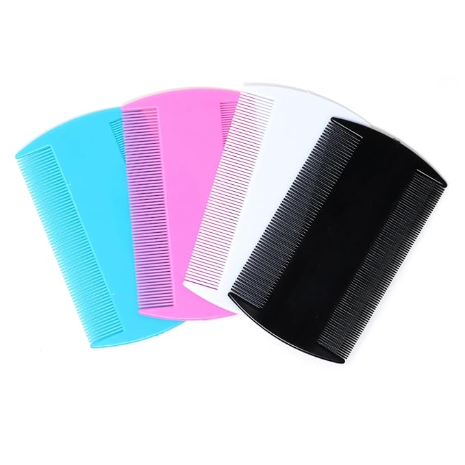yueton 4PCS Flea Lice Fine Toothed Comb Flea Comb Double Row Flea Comb Double Sided Pet Comb Pet Grooming Comb for Dogs Cats or Human Hair