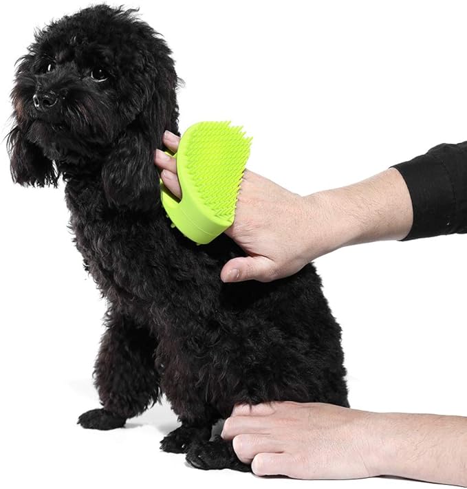 Dog Brush & Cat Brush, Soft Silicone Dog & Cat Grooming Brush, Pet Bath & Massage Brush for Cats and Dogs with Short or Long Hair, Cat Slicker Shedding Hair Brush Slate
