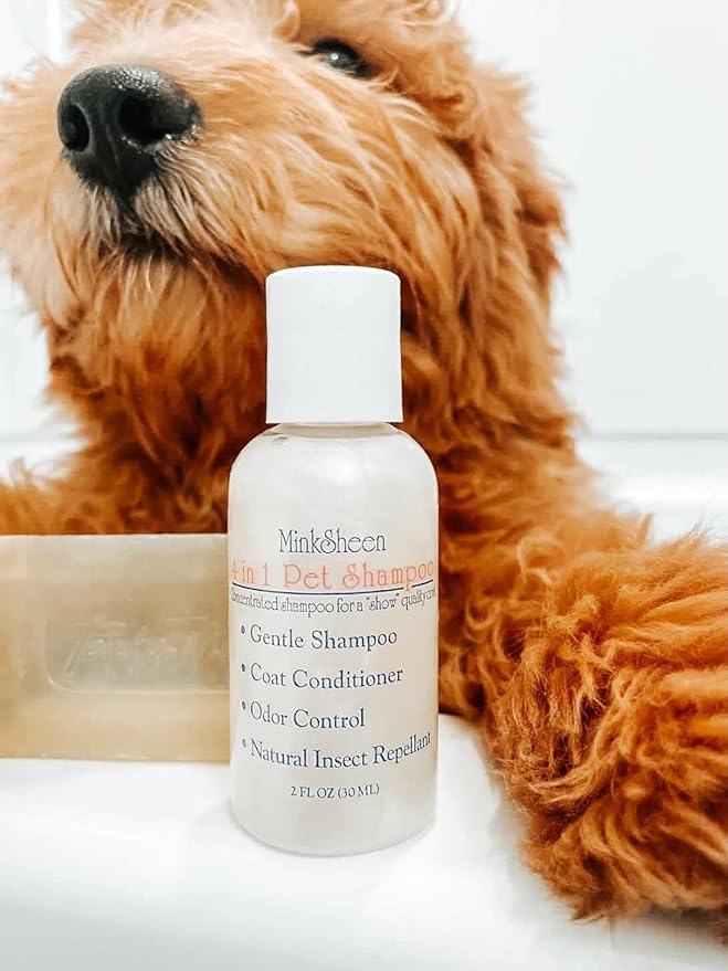 Minsheen Dog Grooming Shampoo and Conditioner, Natural Itch Relief for Dogs and Pets PH Balanced, Made in USA, 64 Concentrated Ounces
