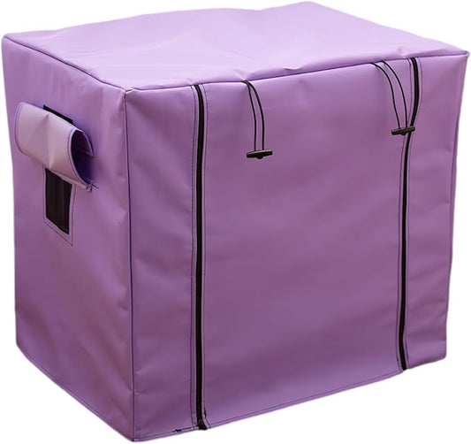 Dog Crate Cover Waterpoof Purple Pet Kennel Covers for Puppy Cat Indoor Outdoor Fit for 1 Door Wire Crate, 49.21x37.40x43.31 Inch
