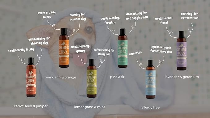 Lemongrass & Mint Dog Shampoo-Natural Refreshing Scent-Anti Itchy After Outdoor Activities