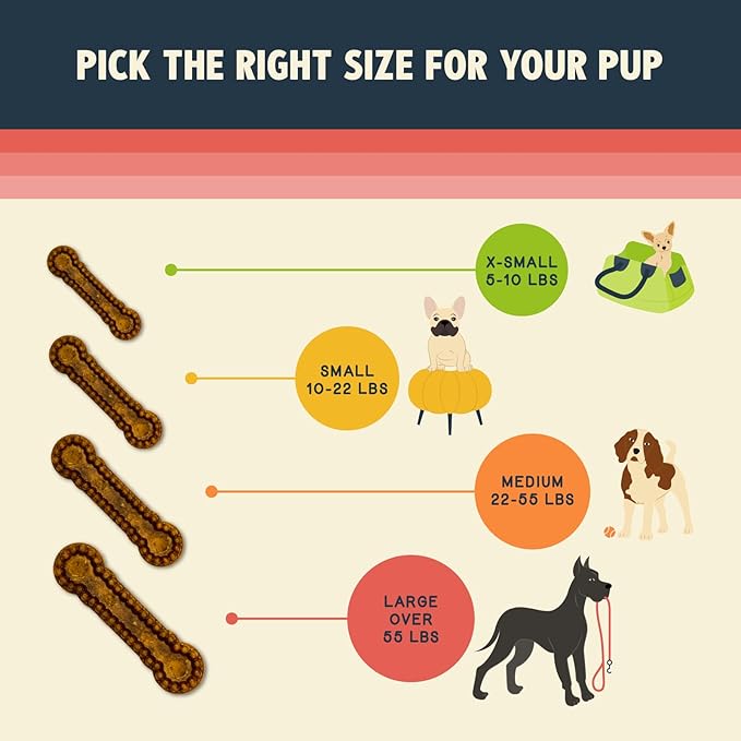 Jiminy's Dental Chews for Dogs, Cinnamon Flavor, Scientifically Proven to Improve Oral Health, Dental Bones Clean Teeth, Fight Bad Breath, and Removes Plaque and Tartar, Large, 7ct (Pack of 1)