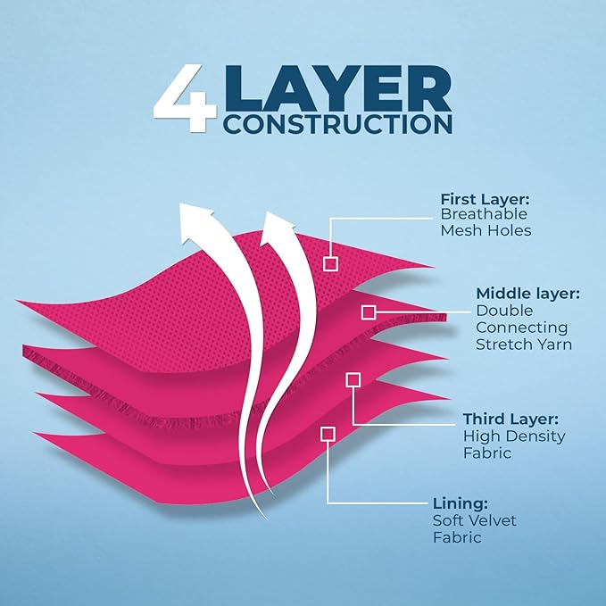 Voyager Aerolite No Pull Mesh Dog Harness with Lightweight, Soft, Breathable, Reflective Stitching, and Adjustable Straps for Walking, Running, Training, Heavy Duty and Durable - Fuchsia, L