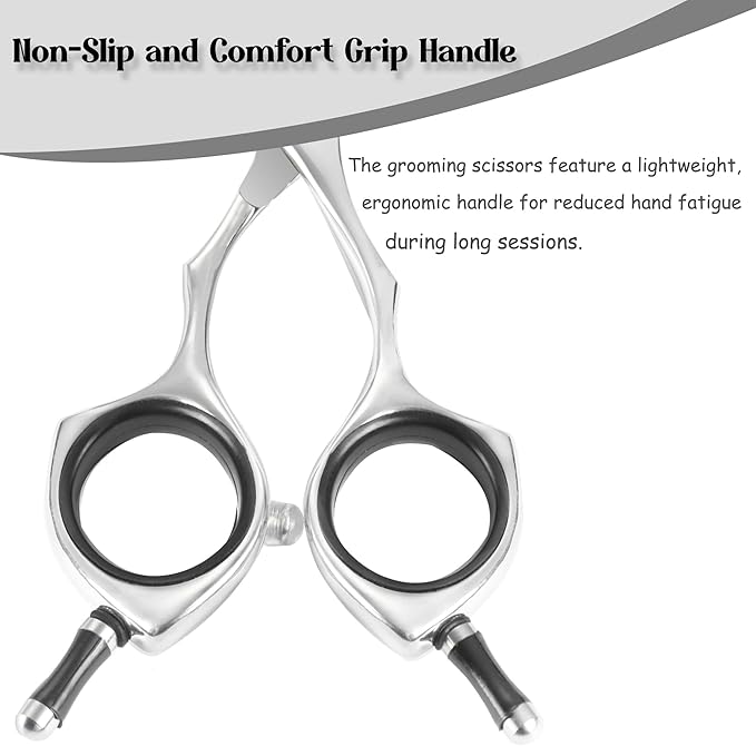 Dog Grooming Scissors 5 inch Small Thinning Scissors Super Light Professional 440C Stainless Steel Pet Shears for Trimming Face and Paws Nose Ear Easy Use.