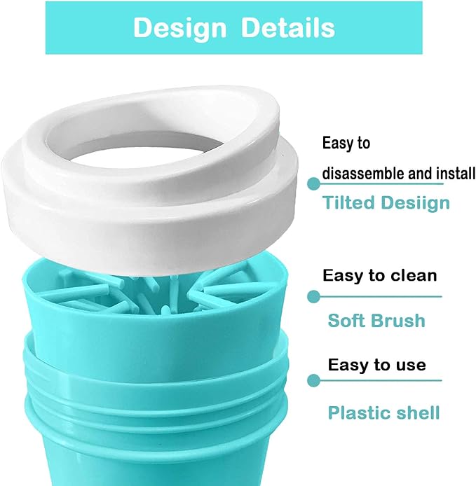 Portable Silicone Paw Washer for Large/Petite Dogs - Easy to Use & Clean, Nice Packing