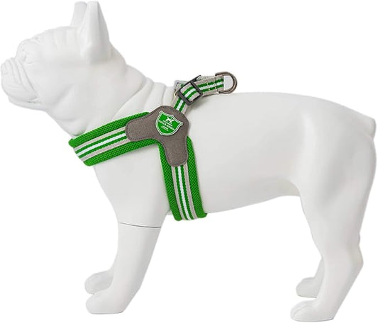 HUGO & HUDSON Easy Walk Dog Harness, Adjustable Quick Dry No-Pull Pet Harness, Green, Size 9