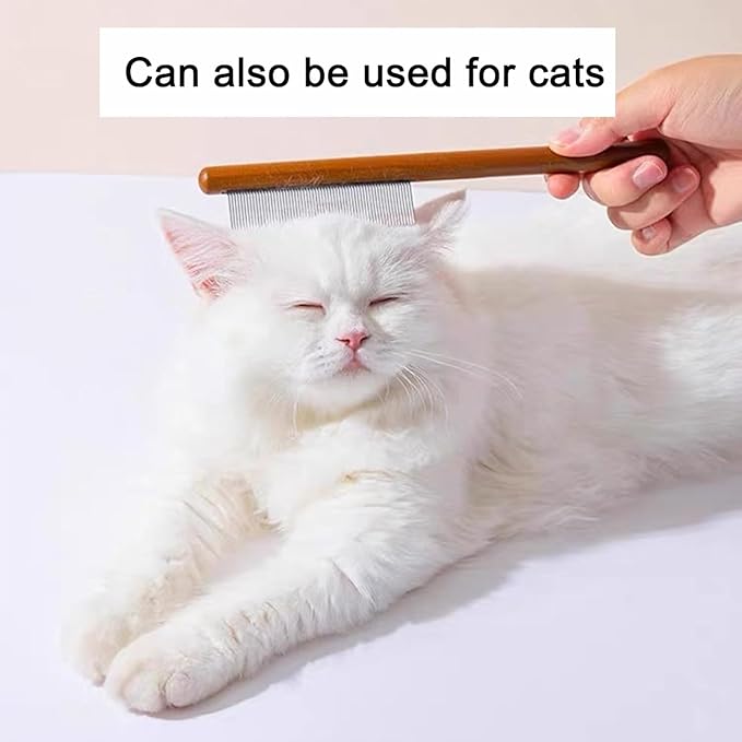 Wooden Small Dog Grooming Brush - Perfect for Shih Tzus, Yorkies, and Maltipoos - Ideal Puppy Hair Brushes for Maltese and Small Breeds (Compact Type)