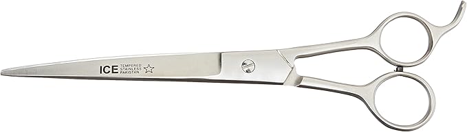 Barber Shear 9-Inch Curved Blade Stainless Steel Ice Tempered Beveled Edge Curved