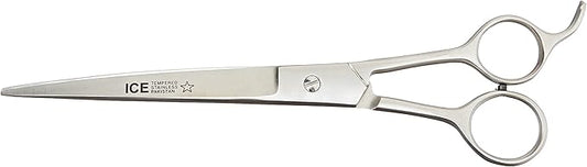 Barber Shear 9-Inch Curved Blade Stainless Steel Ice Tempered Beveled Edge Curved