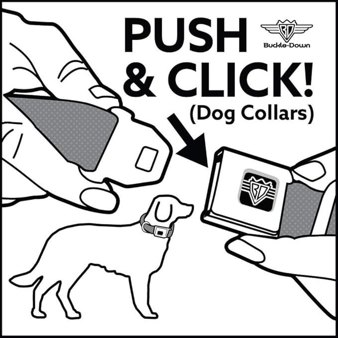 Buckle-Down Seatbelt Buckle Dog Collar - Dug 3-Poses/SQUIRREL! Brown/Yellow/White - 1.5" Wide - Fits 18-32" Neck - Large