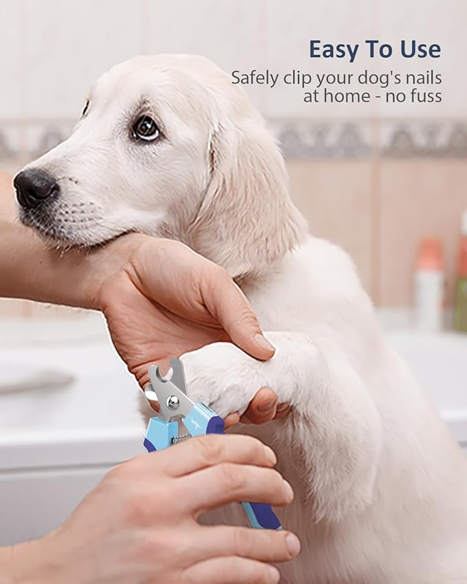WePet Stainless Steel Dog Nail Clipper(10.2) - Precision Trimming Tool for Safe & Easy Grooming - Ergonomic Design for Comfort - Suitable for All Breeds & Sizes Dark Blue/Maya