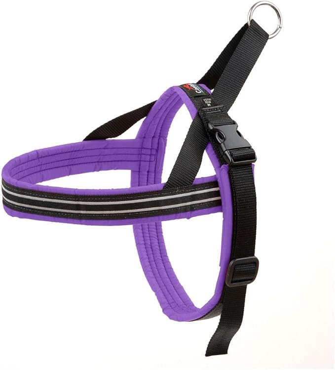 ComfortFlex Sport Harness - American Made No Pull Dog Harness for Small, Medium, Large Dogs - Padded, Reflective No Rub Harness for Walking, Running and Control - Small/Medium, Purple