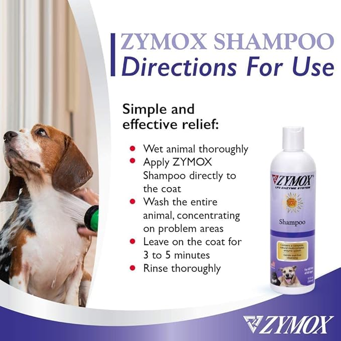 PET KING BRANDS ZYMOX Shampoo for Dogs and Cats, 12oz