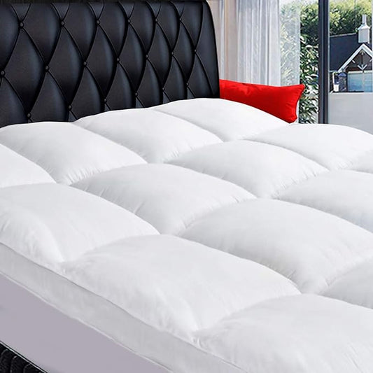 COONP Twin Mattress Topper, Extra Thick Pillowtop, Cooling Plush Mattress Pad Cover Cotton Top Bed Topper Protector with 8-21 Inch Deep Pocket