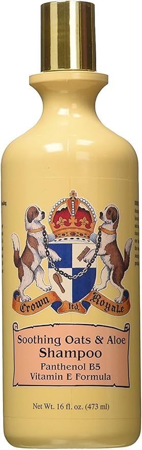 Crown Royale Soothing Oats and Aloe Pet Shampoo, for Sensitive Skin Issues, Soothe and Heal Dry Skin, Made in USA, 16 oz