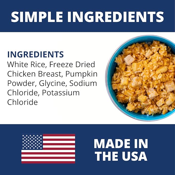 Under the Weather Bland Diet for Dogs | Easy to Digest for Sick Dogs |Always Be Ready | Contains Electrolytes - All Natural Freeze Dried 100% Human Grade Meats | 6 Pack - Rice, Chicken & Pumpkin - 6oz