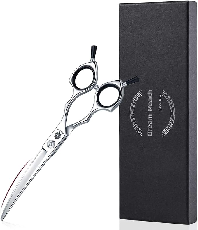 Grooming Pet Shear, 6.5 Inch Downword Curved Scissors, Curved Shears for Cat Shears and Small Dog Shears Or Any Breed Trimming Cuts, Design for Professional Pet Groomer