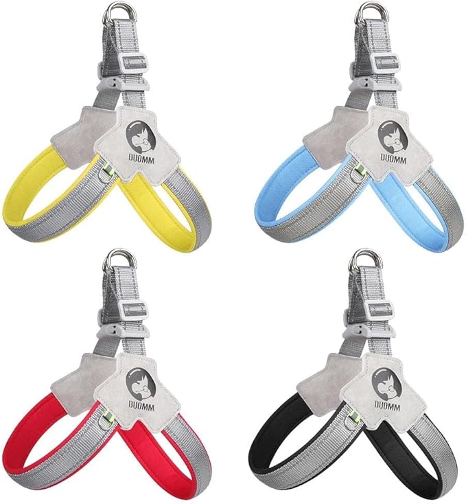 Pet Dog Cat Harness, Pet Harness with Leash Set, Adjustable Puppy Harness Comfortable Reflective Easy Control Dog with Leather Leash, No-Pull No Choke Pet Harness for Training Walking