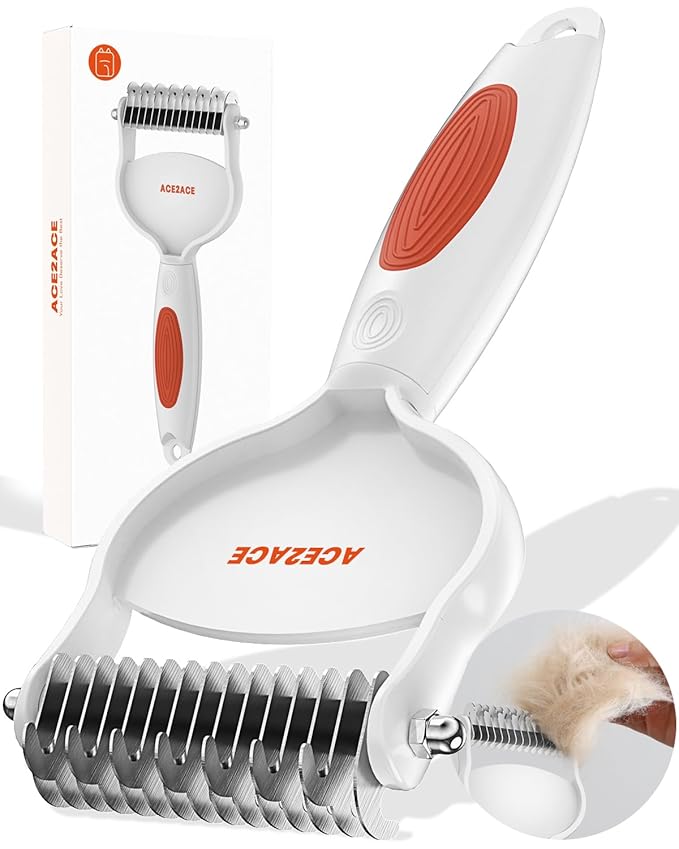 Dog Slicker Brush with Undercoat Rake for Cats, Grooming for Pets, Dogs, Cats