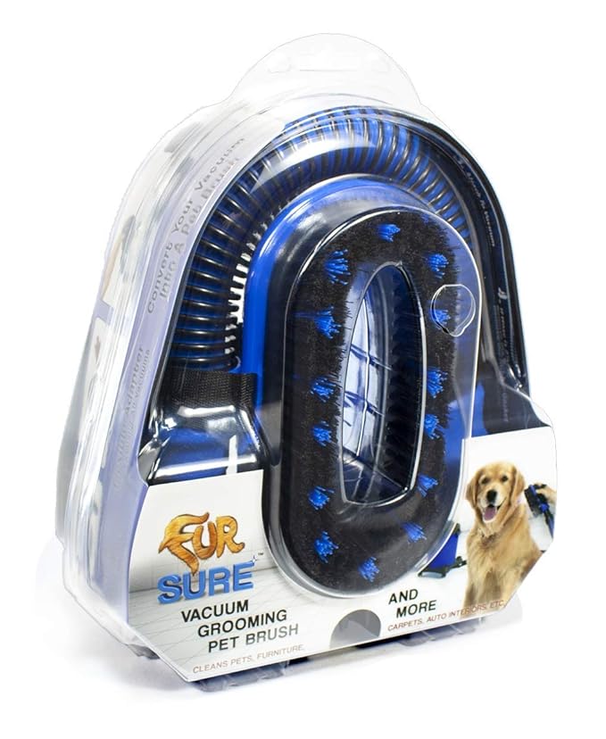 Fur Sure Vacuum Brush Kit for Home Pet Grooming and Cleaning Furniture and Carpet – Great for Medium to Large Sized Breeds and Cleaning Up After All Pets