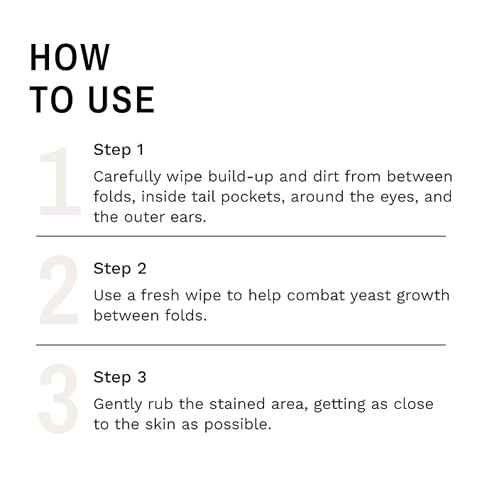 Eye Envy Bulldog Wrinkle Wipes. Wrinkle Wipes for French Bulldog, Pug, English Bulldog. Cleans Wrinkles, Bulldog Tail Pockets. Removes Stains and Odors. Natural, Unscented Wipes. USA Made. 60 Count