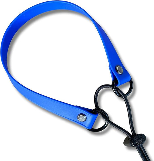 Waterproof E-Collar Replacement Strap Dog Collar for Invisible Fence/ecollar - Easy On Bungee (3/4" Wide, Blue)
