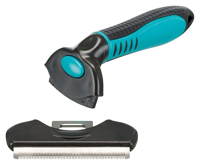 TRIXIE Pet Deshedding and Grooming Tool for Cats and Small Dogs, 2.75" x 5.5" (7x15cm)