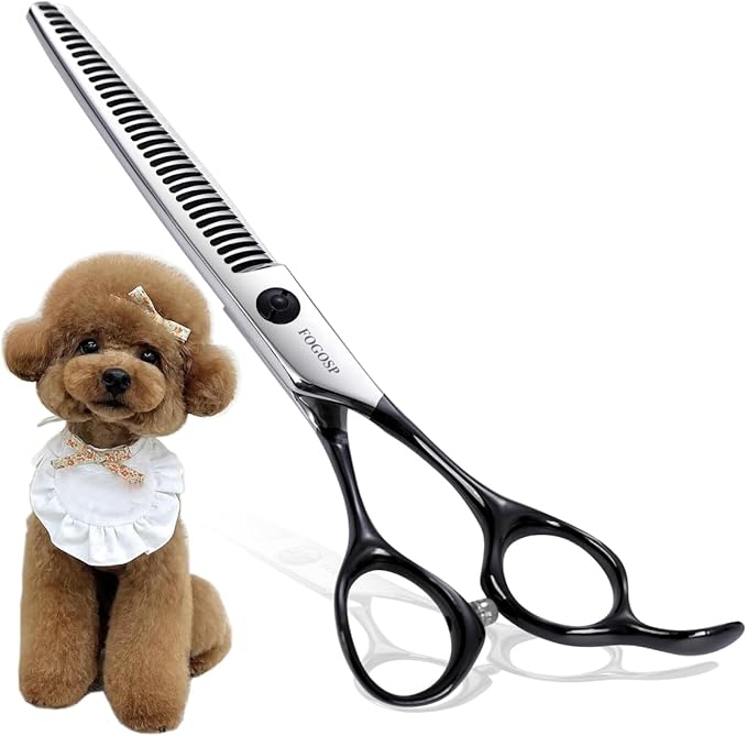 Dog Thinning Shears for Grooming 36 Teeth 6.5" Dog Blending Shears for Grooming Small Medium Dogs Professional Pet Thinners Blenders Scissors for Right Groomer(Blender, Black)