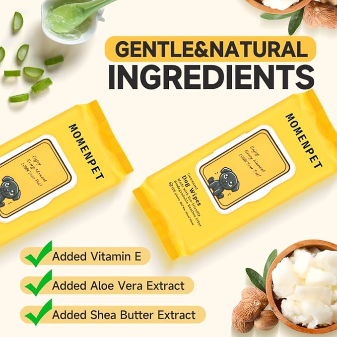 3-in-1 Pet Wipes for Dogs & Cats, Cleaning, Hydrating, Grooming Wipes for Paws, Body, Eyes, Ears and Butt, Unscented, 400 Count