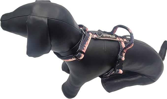 Casual H Dog Harness, No-Pull Pet Harness with 2 Leash Clips, Twilight Forest Gradiant Color, Adjustable Soft Padded Dog Vest for Small Medium Large Dogs (XL)