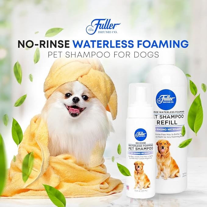 No-Rinse Waterless Foaming Pet Shampoo