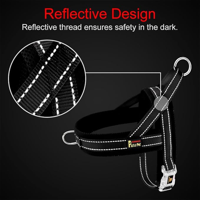 Plutus Pet No Pull Dog Harness with Breathable Mesh Padded, Adjustable Reflective Escape Proof Dog Harness, Quick Fit Dog Vest Harness for Small Medium Large Dogs(S, Gray)