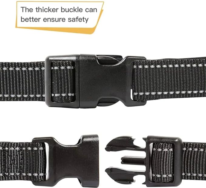 Generic Reflective Dog Collar,Soft Neoprene Padded Breathable Nylon Pet Collar Adjustable for Small Dogs,Blue,S