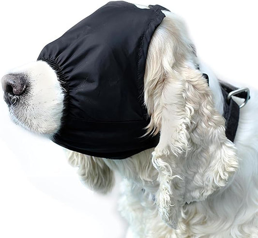 NACOCO Dog Calming Cap Eye Mask Nylon Shading Pet Anxiety Mask Muzzle for Grooming Anti Car Sickness (M)