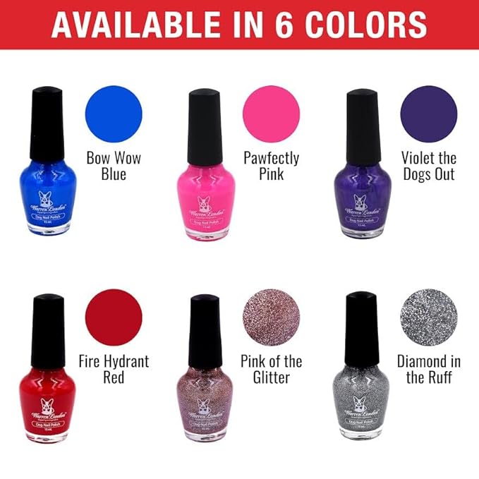 Warren London Dog Nail Polish in A Bottle Premium Coverage & Color- Made in USA- Blue