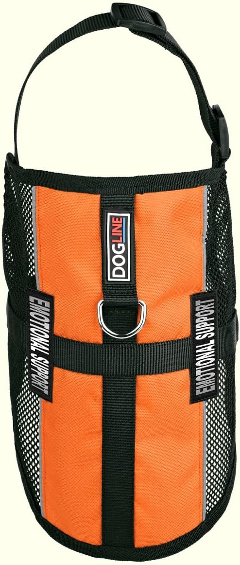 Dogline MaxAire Multi-Purpose Mesh Vest for Dogs and 2 Removable Emotional Support Patches, 30 to 38", Orange