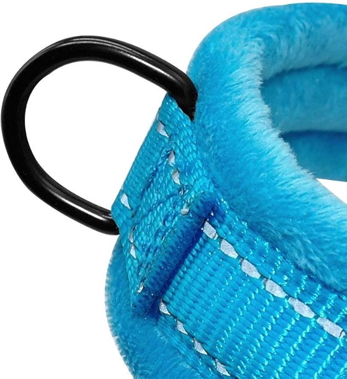 Didog Soft Flannel Padded Dog Vest Harness, Escape Proof/Quick Fit Reflective Dog Strap Harness,Easy for Training Walking,Blue S Size