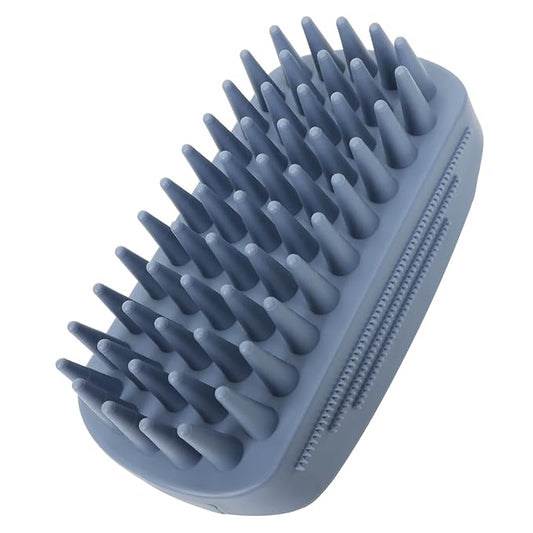 Dog Grooming Brush Pet Shampoo Bath Rubber Bristles Soothing Massage Curry Comb for Doggy Long & Short Hair Dog Scrubber Professional Quality Dog Wash Brush